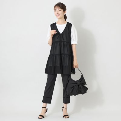 L】シアーギャザーフォルム ジレ | TO BE CHIC L (Women/大きいサイズ