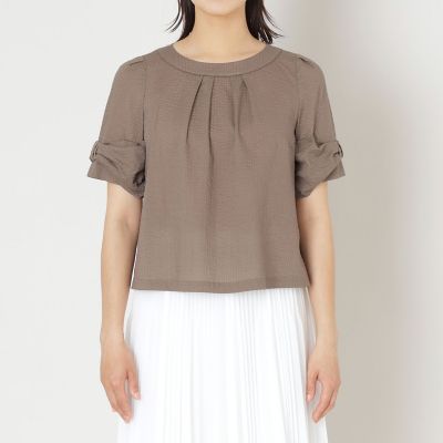 L】ウェーブローン スリーブリボンブラウス | TO BE CHIC L (Women 