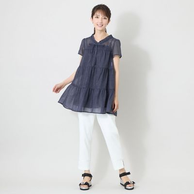 L】デニムブリーズティアード チュニック | TO BE CHIC L (Women