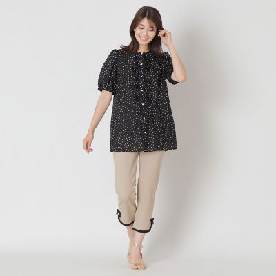 L】ランダムドット ピンタックブラウス | TO BE CHIC L (Women/大きい