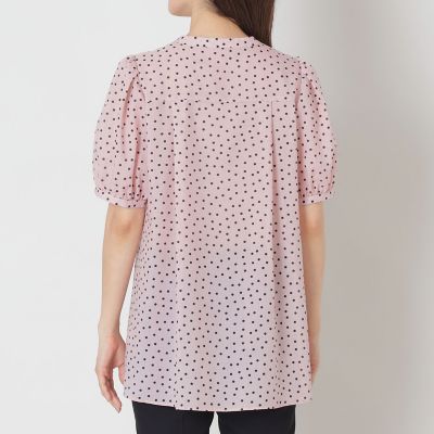 L】ランダムドット ピンタックブラウス | TO BE CHIC L (Women/大きい