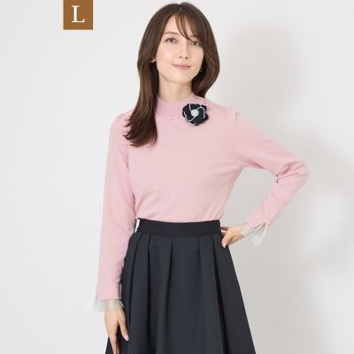 L】レーヨンポリエステル プルオーバーニット | TO BE CHIC L (Women