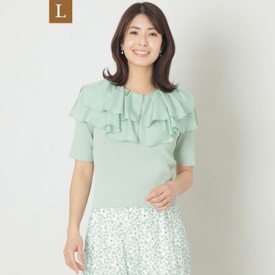 ＜TO BE CHIC L (Women/大きいサイズ)＞【Ｌ】ケープカラー　コンビニット