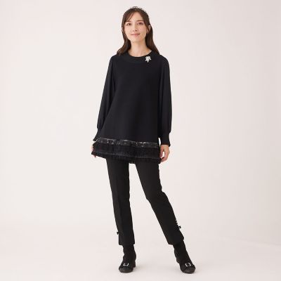 L】エレガンスヘム ニットチュニック | TO BE CHIC L (Women/大きい