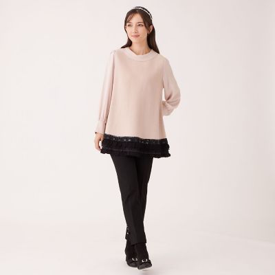 L】エレガンスヘム ニットチュニック | TO BE CHIC L (Women/大きい