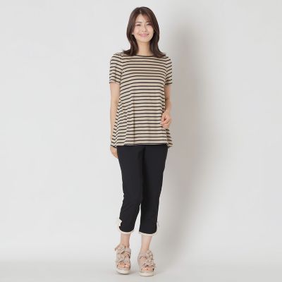 L】バックリボン ボーダーチュニック | TO BE CHIC L (Women/大きい