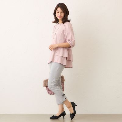 L】ティアードフリル チュニック | TO BE CHIC L (Women/大きいサイズ