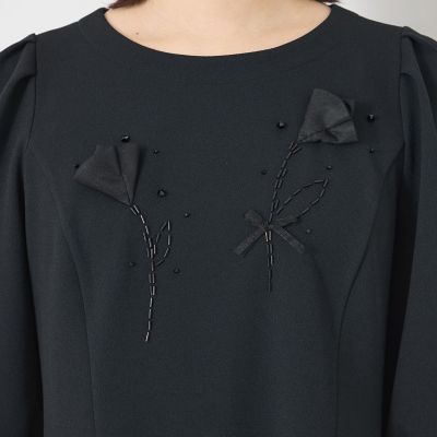 L】チューリップモチーフ ペプラムチュニック | TO BE CHIC L (Women