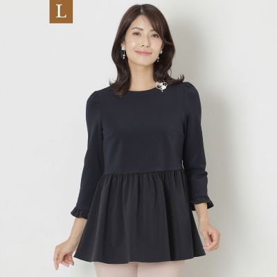 L】マットストレッチダンボール チュニック | TO BE CHIC L (Women