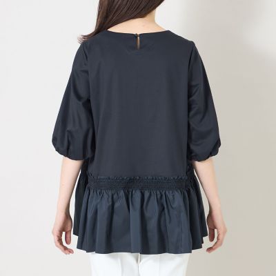 L】スモッキング ティアードチュニック | TO BE CHIC L (Women/大きい