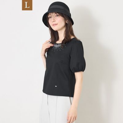 L】ビジュー＆ホットフィックス カットソー | TO BE CHIC L (Women