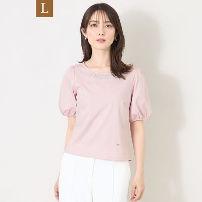 L】ビジュー＆ホットフィックス カットソー | TO BE CHIC L (Women