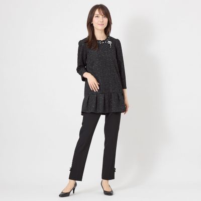 L】ブレードディテール ツィードチュニック | TO BE CHIC L (Women