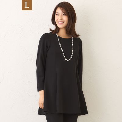 L】マットストレッチダンボール チュニック | TO BE CHIC L (Women