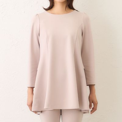 L】マットストレッチダンボール チュニック | TO BE CHIC L (Women