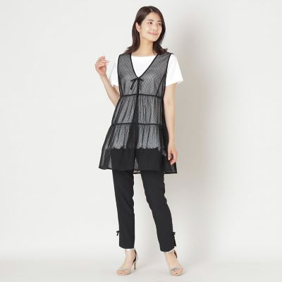 L】ドットチュール ジレ | TO BE CHIC L (Women/大きいサイズ)/トゥー