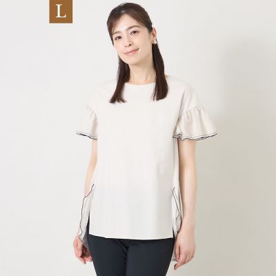 L】配色フリルコンビ カットソーチュニック | TO BE CHIC L (Women
