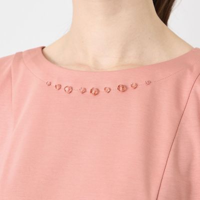 L】フロントビジュー カットソーチュニック | TO BE CHIC L (Women