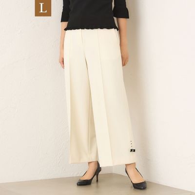 ＜TO BE CHIC L (Women/大きいサイズ)＞【Ｌ】ウールライク　ワイドパンツ
