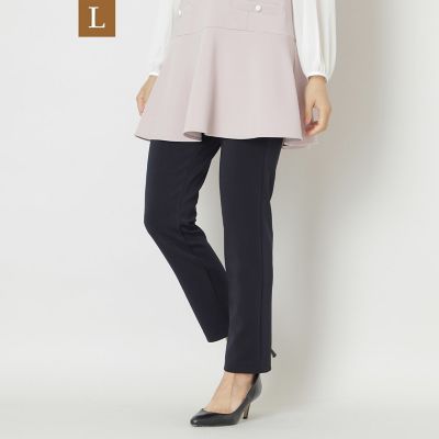 ＜TO BE CHIC L (Women/大きいサイズ)＞【Ｌ】マットストレッチダンボール　パンツ