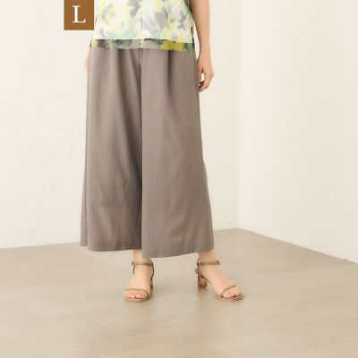 ＜TO BE CHIC L (Women/大きいサイズ)＞【Ｌ】ライトローン　ワイドパンツ