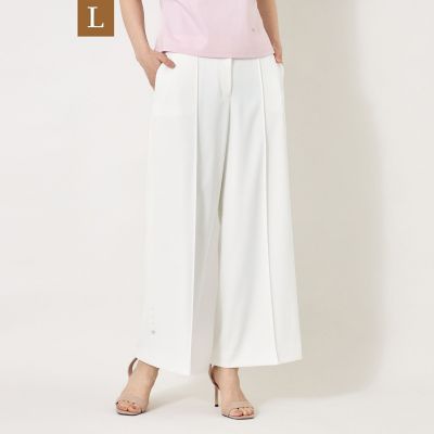 ＜TO BE CHIC L (Women/大きいサイズ)＞【Ｌ】ワルツラインストーン　ワイドパンツ