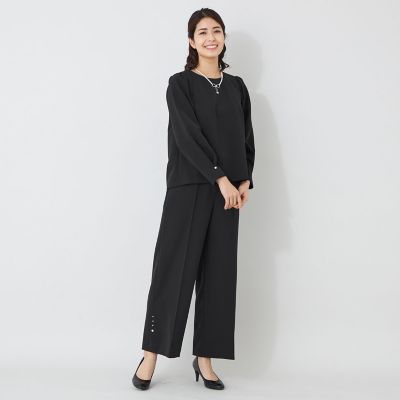 L】デュアルストレッチ ワイドパンツ | TO BE CHIC L (Women/大きい