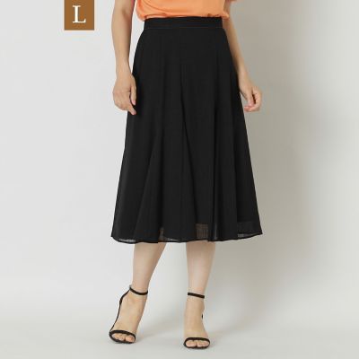 ＜TO BE CHIC L (Women/大きいサイズ)＞【Ｌ】スラブボイル　スカート