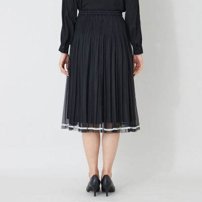 美品　大きいサイズ　トゥービーシック　総レースプリーツスカート L】配色レースプリーツ スカート | TO BE CHIC L (Women/大きいサイズ
