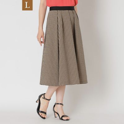 ＜TO BE CHIC L (Women/大きいサイズ)＞【Ｌ】ギンガムチェック　スカート