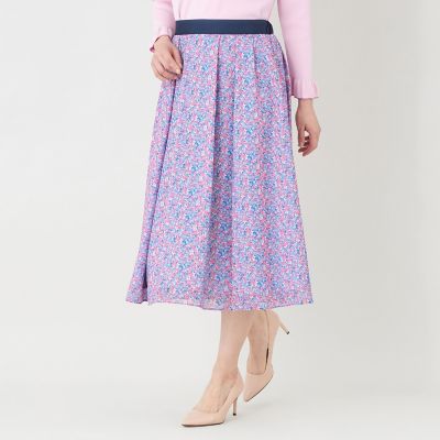 ＜TO BE CHIC L (Women/大きいサイズ)＞【Ｌ】エアリージャカードフレア　スカート