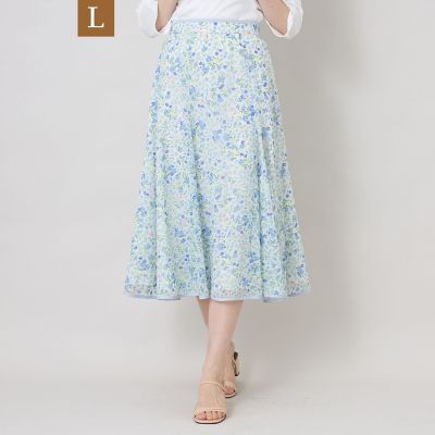 ＜TO BE CHIC L (Women/大きいサイズ)＞【Ｌ】プチフルール　マーメイドスカート