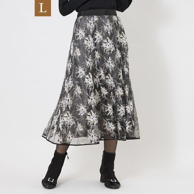 L】フラワーエンブロイダリーチュール スカート | TO BE CHIC L