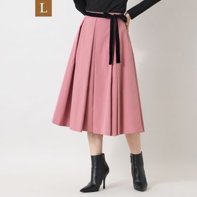 L】コンパクトタフタ BOXタックスカート | TO BE CHIC L (Women