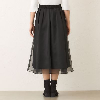 L】オーガンザ イレギュラータックスカート | TO BE CHIC L (Women