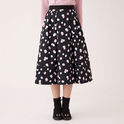 L】ランダムドット グログランタックスカート | TO BE CHIC L (Women