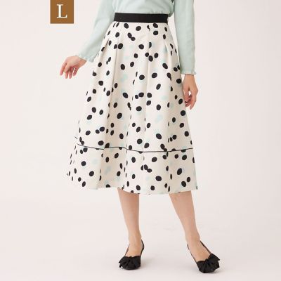 L】ランダムドット グログランタックスカート | TO BE CHIC L (Women