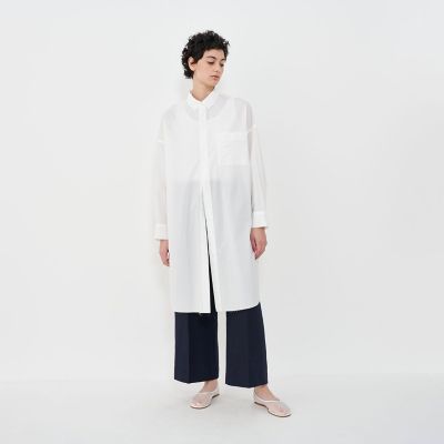 コットタイプライター ワイドミドルレングスシャツ | GALERIE