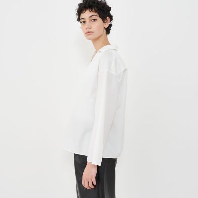 【GALERIE VIE】コットンポリエステルウェザー スキッパーシャツ コットンポリエステルウェザー スキッパーシャツ | GALERIE VIE