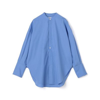 【極美品】24SS ギャルリーヴィー コットンブロード ブザムシャツ ブルー 極美品】24SS ギャルリーヴィー コットンブロード ブザムシャツ