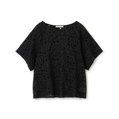 ＜GALERIE VIE (Women)＞オイスターエンブロイダリー　ラグランスリーブプルオーバー