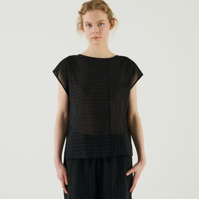ボイルコットン　ドロップショルダーＴシャツ