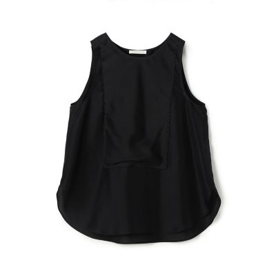 シルクハブタエ　ノースリーブ　ブザムシャツ