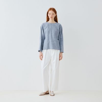 【GALERIE VIE】ブラッシュドリネン プルオーバーシャツ ブラッシュドリネン プルオーバーシャツ | GALERIE VIE (Women