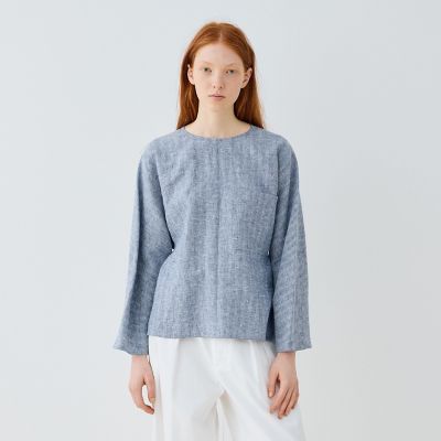 【GALERIE VIE】ブラッシュドリネン プルオーバーシャツ ブラッシュドリネン プルオーバーシャツ | GALERIE VIE (Women