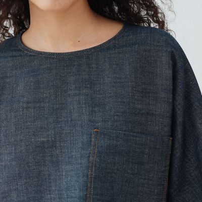 未使用 25SS ギャルリーヴィー ステイブルーデニム プルオーバーシャツ 未使用 25SS ギャルリーヴィー ステイブルーデニム プルオーバー