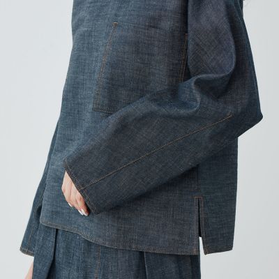 未使用 25SS ギャルリーヴィー ステイブルーデニム プルオーバーシャツ ステイブルーデニム プルオーバーシャツ | GALERIE VIE (Women