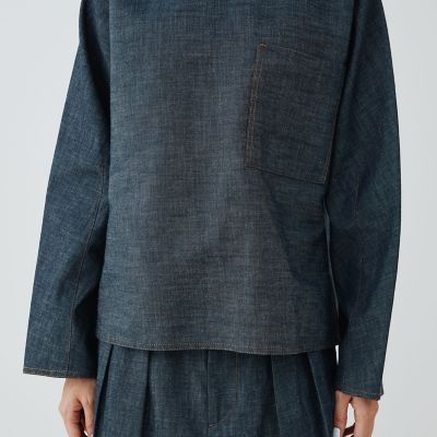 未使用 25SS ギャルリーヴィー ステイブルーデニム プルオーバーシャツ ステイブルーデニム プルオーバーシャツ | GALERIE VIE (Women