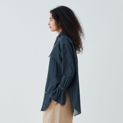 【GALERIE VIE】デニムダンガリー ベルテッドシャツ デニムダンガリー ベルテッドシャツ | GALERIE VIE (Women