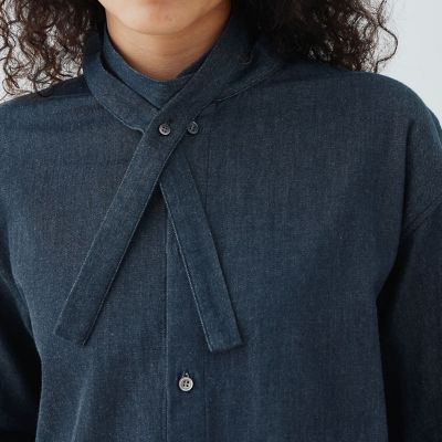 デニムダンガリー ギャザーカフシャツ | GALERIE VIE (Women